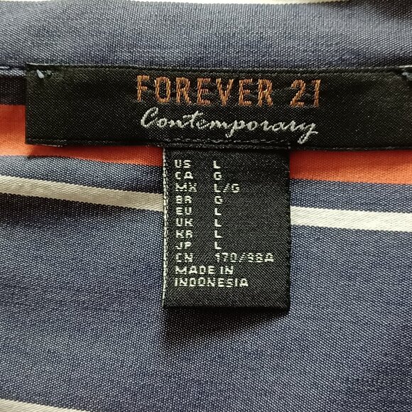 Forever 21 Striped Shirt Dress - Picture 7 of 16